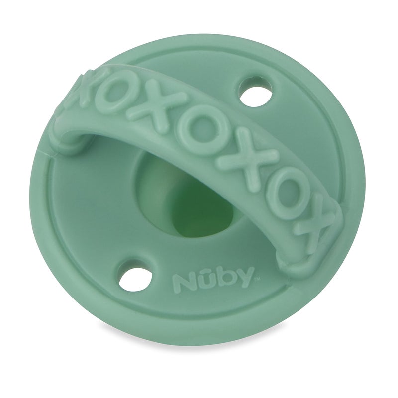 Nuby 2 Pack Silicone Pacifier with Natural Cherry Shaped Nipple - 0+ Months, 2 Pack, Colors May Vary - Image 5