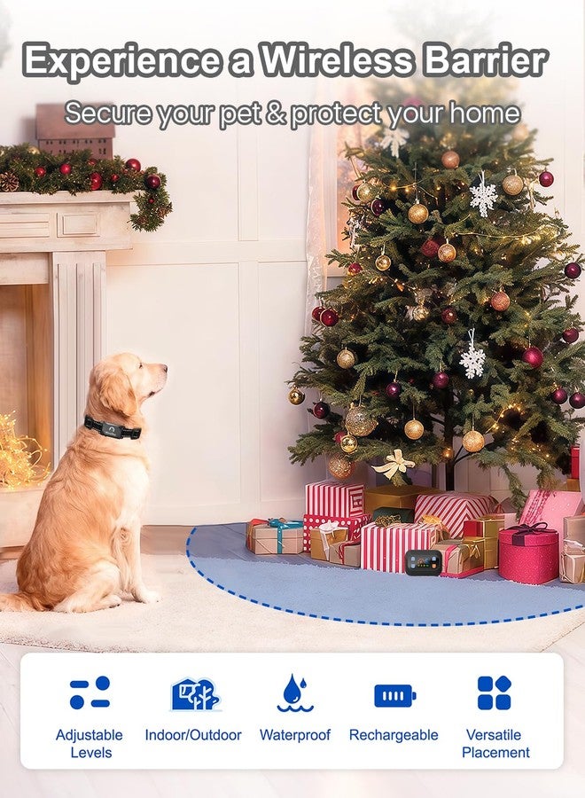 MIMOFPET Wireless Pet Barrier - Indoor Outdoor Waterproof Barrier with Adjustable Range up to 8.2 ft,Adjustable Safe Static Intensity, Rechargeable Boundary System for Dogs (Wireless Barrier System) - Image 4