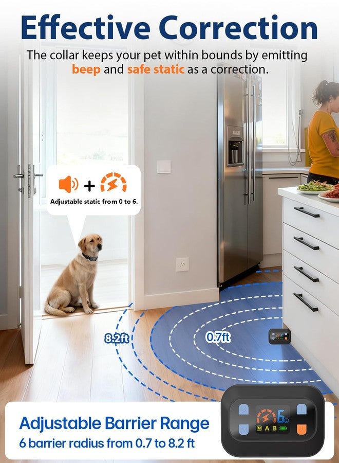 MIMOFPET Wireless Pet Barrier - Indoor Outdoor Waterproof Barrier with Adjustable Range up to 8.2 ft,Adjustable Safe Static Intensity, Rechargeable Boundary System for Dogs (Wireless Barrier System) - Image 5