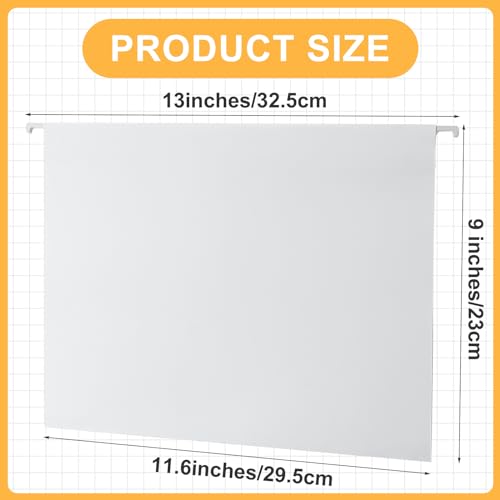 Tellingyou 25 Count White Hanging File Folders with Adhesive Tabs, Letter Size, Reinforced Hanging Folders Organizer, Standard Organizer for Filing Cabinet Home Office Desktop(11.6 x 9 Inch) - Image 2