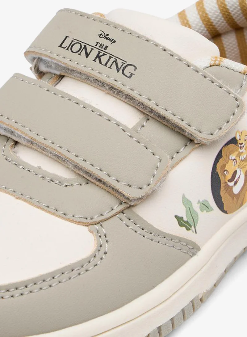 Disney BEIGE Lion King Print Sneakers With Hook And Loop Closure for Men | Best Price UAE