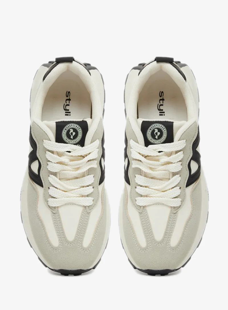 Styli Active Chunky Sole Lace Up Sneakers