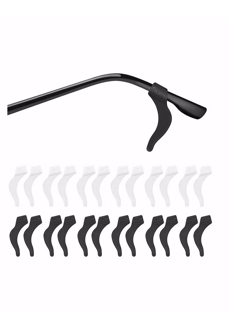 Generic 12 Pairs Eyeglass Ear Grip Anti-Slip Eyeglass Holder Premium Silicone Eyeglass Ear Hook Eyeglass Temple Tips Sleeve Retainer for Reading Glasses Sunglasses  - Image 1
