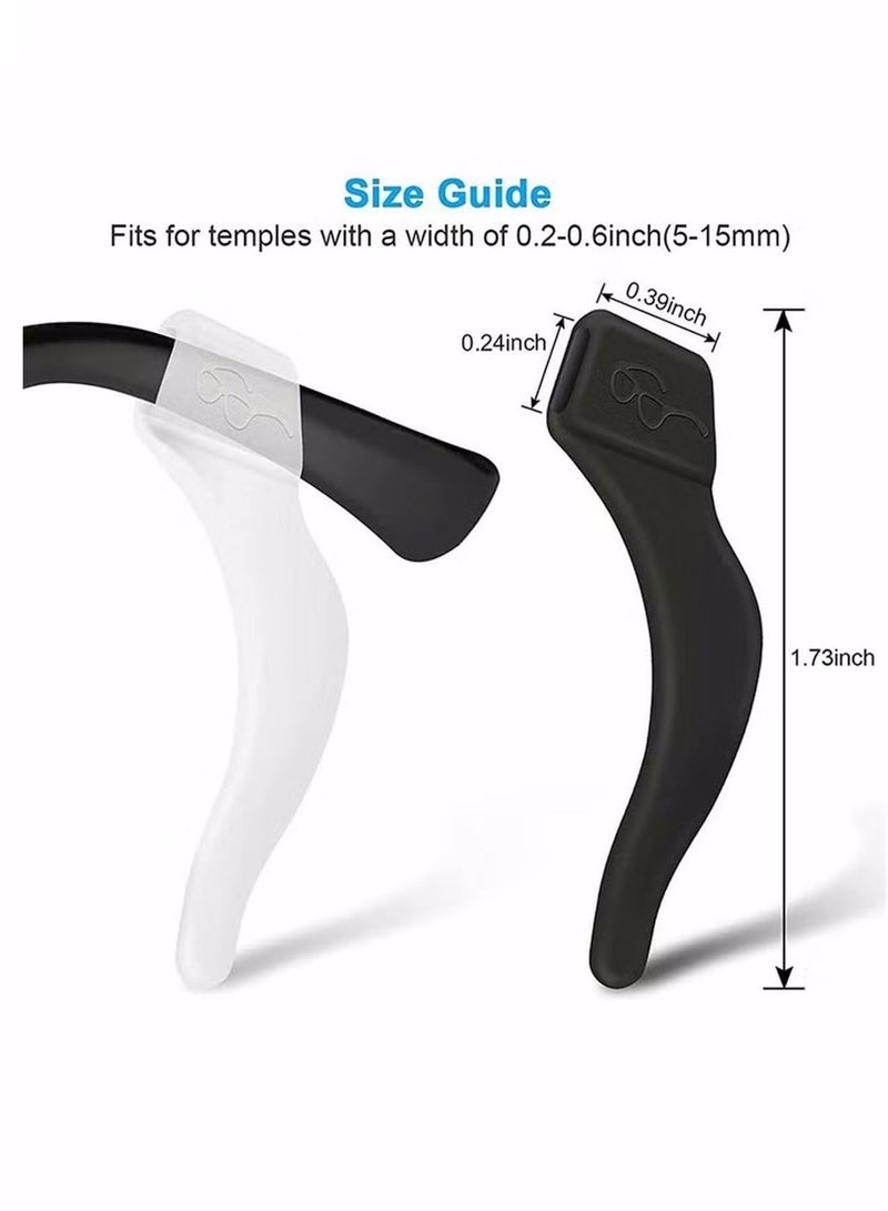 Generic 12 Pairs Eyeglass Ear Grip Anti-Slip Eyeglass Holder Premium Silicone Eyeglass Ear Hook Eyeglass Temple Tips Sleeve Retainer for Reading Glasses Sunglasses  - Image 2