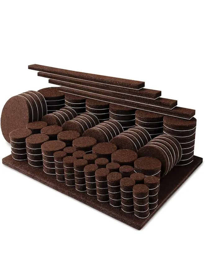 240 Piece Heavy Duty Furniture Felt Pads With Rubber Backing For Hardwood Floors - Image 1