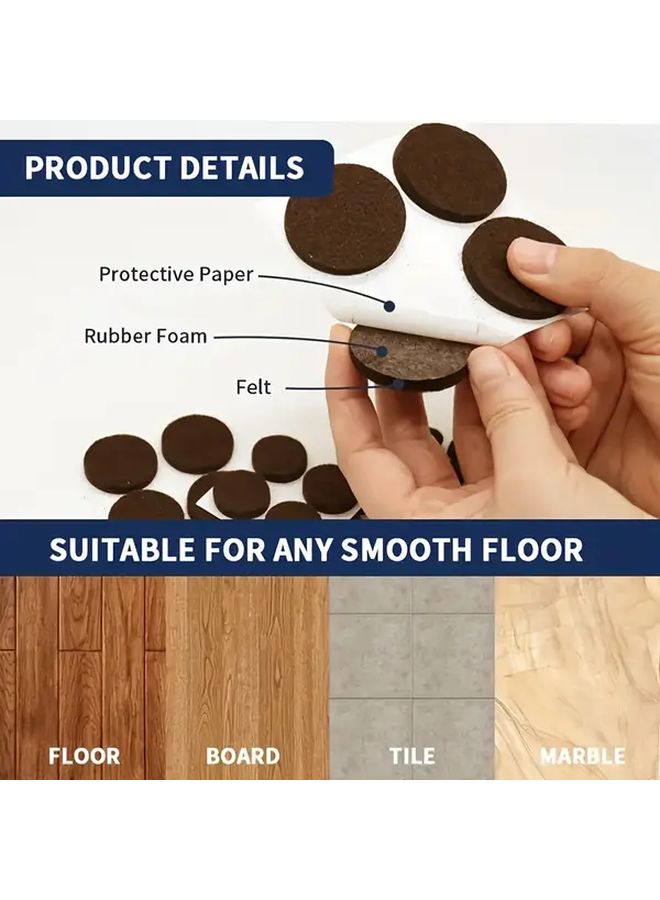 240 Piece Heavy Duty Furniture Felt Pads With Rubber Backing For Hardwood Floors - Image 4