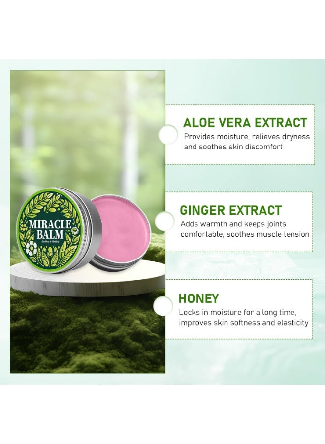 ximonth Miracle Pain Relief Balm – Soothing Pink Cream with Calendula, Honey & Herbal Extracts – Helps Ease Muscle Tightness, Neck Strain, Shoulder Pain & Daily Aches - Image 4