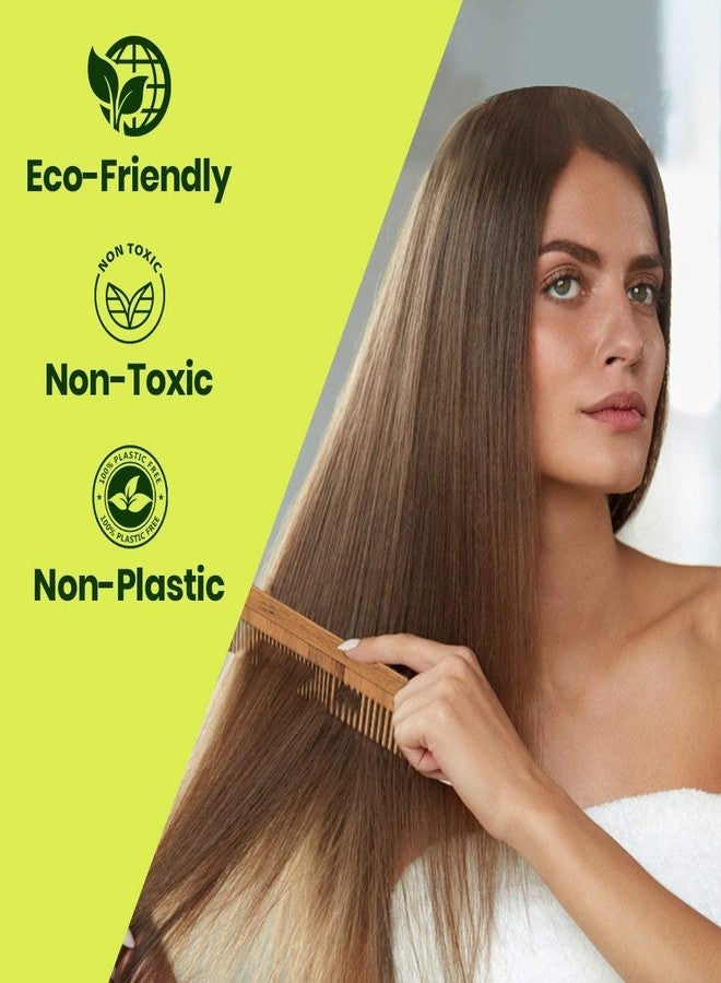 Episkey Neem Wood Comb For Hair | Hair Comb For Hair Straightening and hair Growth| Kachi Neem Wood Comb For Hairfall, Dandruff, Frizz Control| Unisex use (NEEM COMB DUAL TOOTH) - Image 4