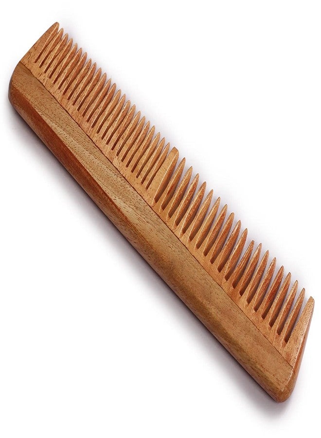 Episkey Neem Wood Comb For Hair | Hair Comb For Hair Straightening and hair Growth| Kachi Neem Wood Comb For Hairfall, Dandruff, Frizz Control| Unisex use (NEEM COMB DUAL TOOTH) - Image 3
