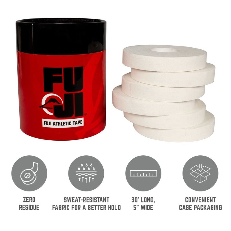 Fuji شريط أصابع فوجي - جيو-جيتسو والجودو مع علبة (6 لفات) أبيض - Image 2