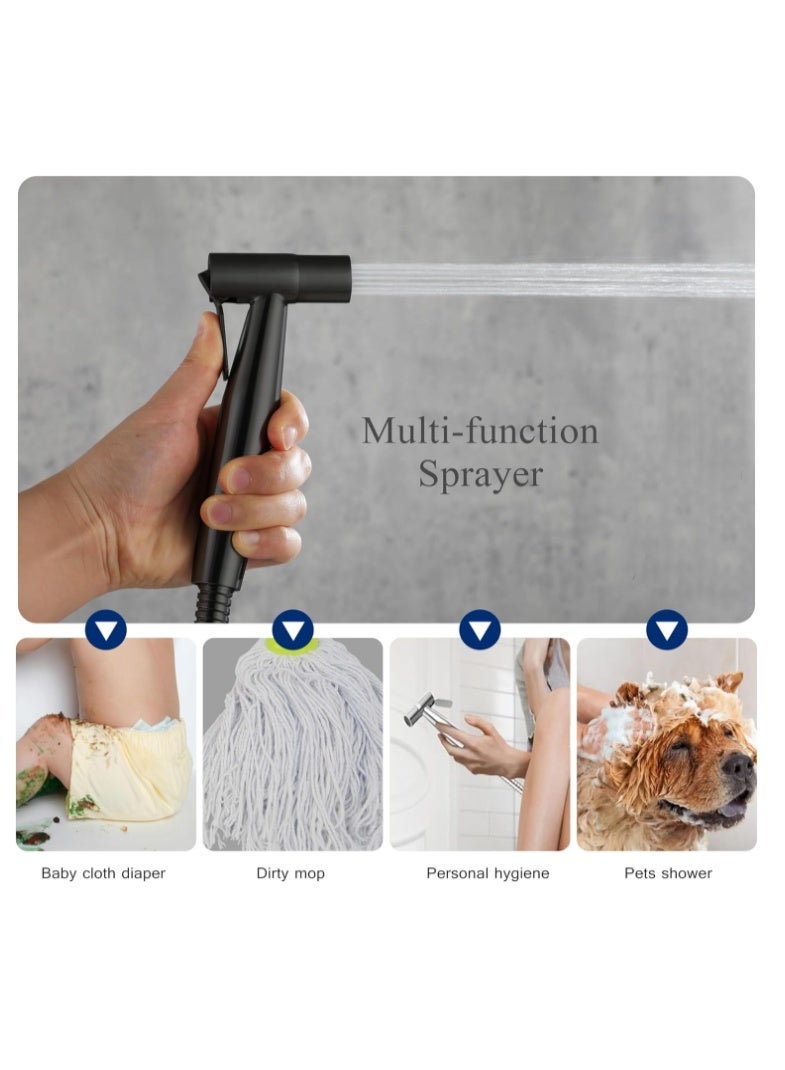 Hirospace Bidet Shattaf Set, Handheld Adjustable Bidet Sprayer for Toilet, Standard Muslim Shower Set, with Bathroom Bidet Spray Shattaf Hose - Image 3