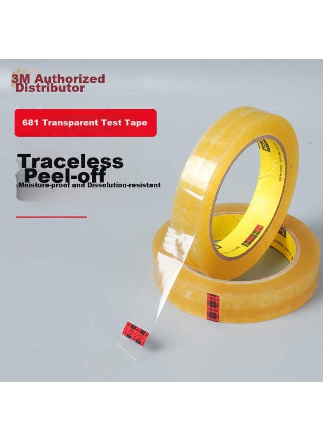 3M 3M Test Tape Leaves No Residue, Replaces 610 Scotch-Brite Test Ink, Adhesion 681, 25.4Mm Wide, 66M Long, 0.061Mm Thick - Image 1