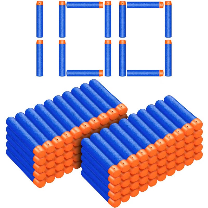 SOJUFOG Refill Darts Bullets Compatible with Nerf Guns NStrike Elite Series Blaster 100Pcs Nerf Bullet Refill Darts Ammo Premium Foam Bullets Pack 100 Blue - Image 2