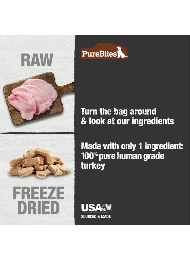 PureBites Turkey Freeze Dried Dog Treats, 1 Ingredient, Made in USA, 2.47oz - Image 3