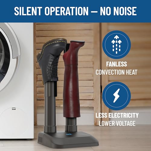 Everlasting Comfort مجفف أحذية مريح يدوم طويلاً للأحذية العملية - سهل الاستخدام، صامت وموفر للطاقة، مجفف أحذية للأحذية الرياضية، تصميم الحمل الحراري بدون مروحة لتقليل الروائح (1 زوج) - Image 4