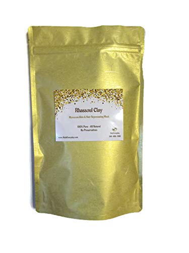 SAAQIN Rhassoul Clay Ghassoul Clay or Moroccan clay 4 oz  For skin and hair  Detoxifying and Rejuvenating clay