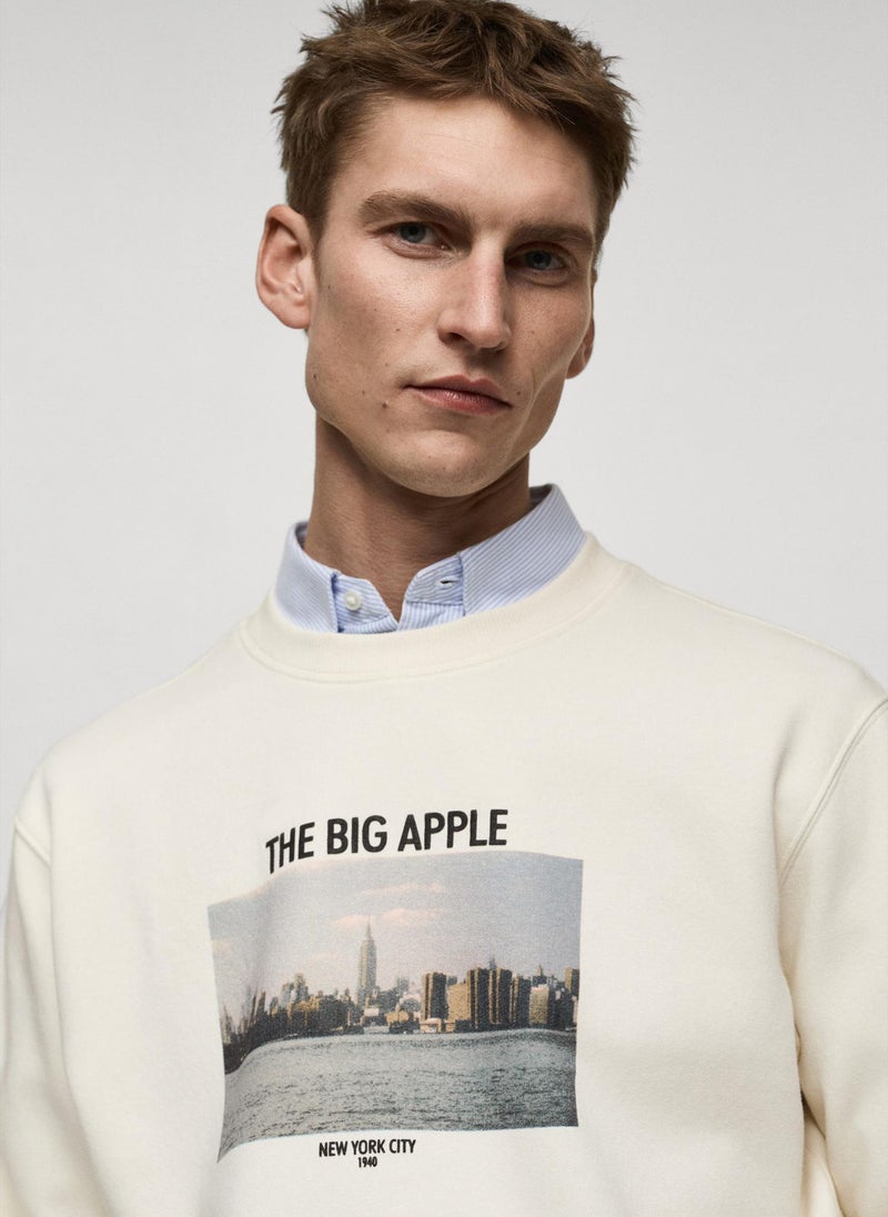 Mango Man Graphic-Print Cotton Sweatshirt  - Image 4