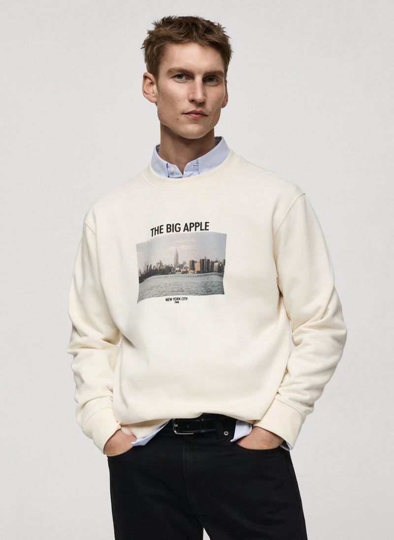 Mango Man Graphic-Print Cotton Sweatshirt  - Image 1