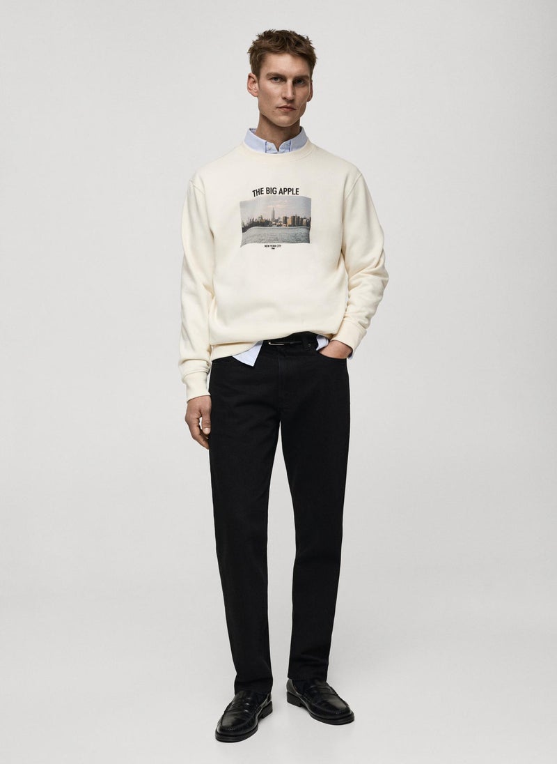 Mango Man Graphic-Print Cotton Sweatshirt  - Image 5