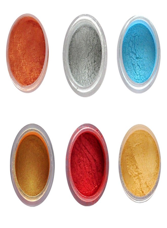 Vozwa Multi Color Eyeshadow Shimmer Powder (Copper, Golden, Maroon, Blue, Silver, Gold Gradient)(006) - Image 1
