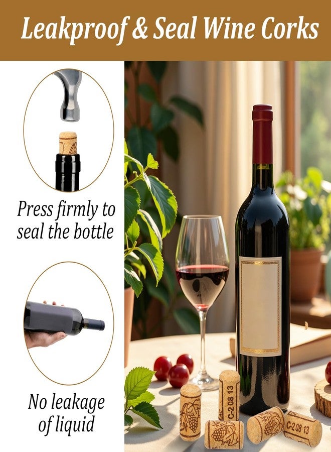 200 قطعة من سدادات زجاجات النبيذ المستقيمة، سدادات فلين طبيعية رقم 8 للأعمال اليدوية، سدادات فلين خشبية ناعمة مقاس 7/8 بوصة × 1 3/4 بوصة، سدادات زجاجات نبيذ مانعة للتسرب لصنع مشاريع فنية - Image 4