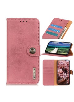 HuHa Case Cover For Xiaomi Poco M3 Pro 4G / Poco M3 Pro 5G / Redmi Note 10 5G KHAZNEH Cowhide Texture Horizontal Flip Leather Case with Holder & Card Slots & Wallet Pink 