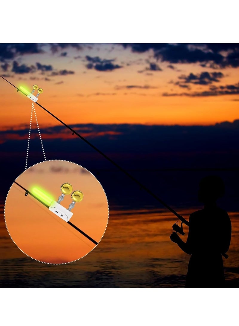 Y&D Fishing Glow Sticks with Alarm Bell,Night Alert Stick, LED Pole Light Night Strike Bite Rod Waterproof Luminous 9 Pcs 2.5 Inch - Image 4