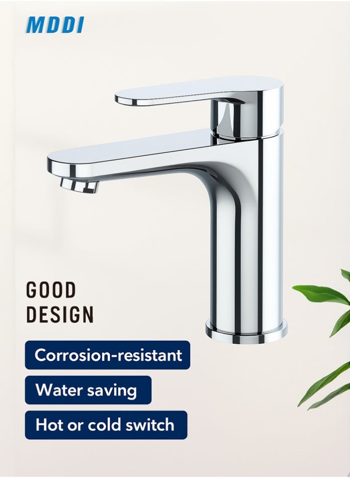 مودي خلاط مغسلة – تشطيب كروم، هيكل ومقبض من سبائك الزنك، بحجم 150×45×165 مم، خلاط حمام بمقبض واحد - Image 3