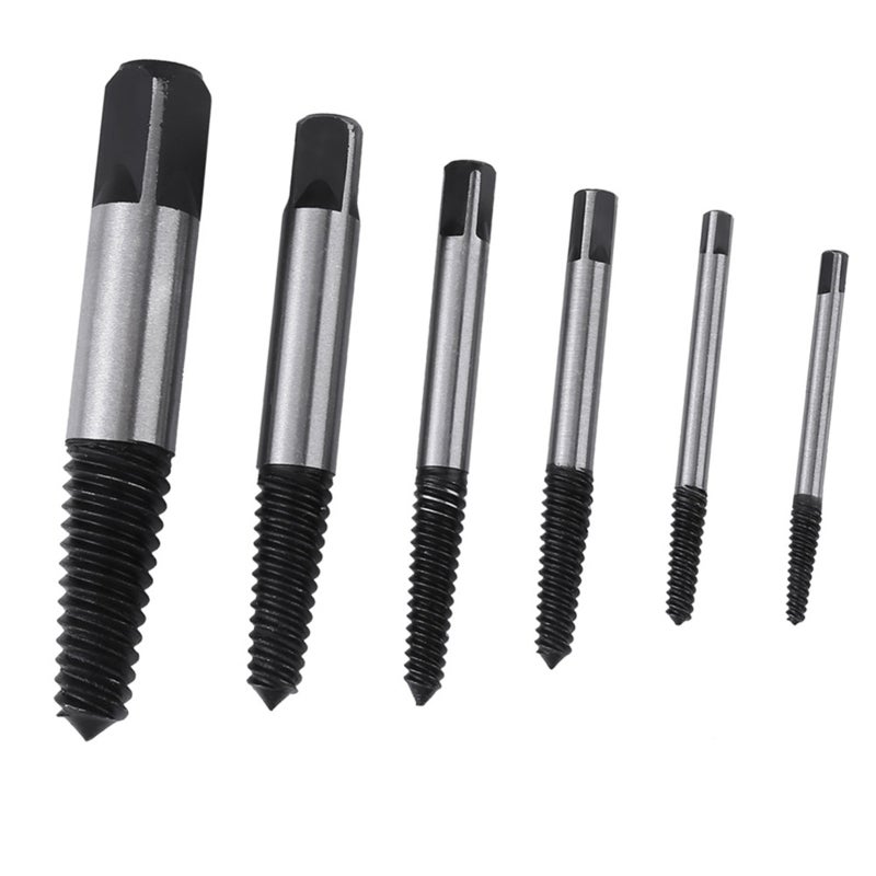 Damaged Screw Extractor 4-Piece GCR15 Tool Steel Set - High Hardness Strong Torque Bolt Remover for Household Repair Office Maintenance - Image 3