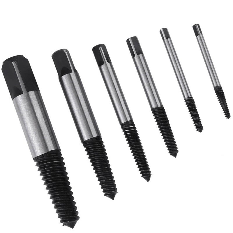 Damaged Screw Extractor 4-Piece GCR15 Tool Steel Set - High Hardness Strong Torque Bolt Remover for Household Repair Office Maintenance - Image 1