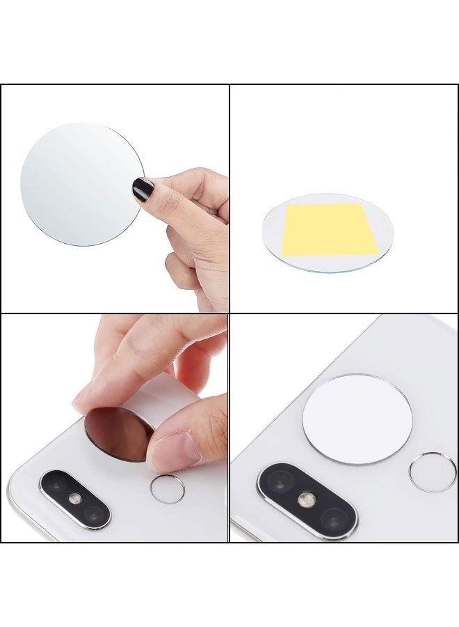 TPGP 20 قطعة مرآة صغيرة 8 سم ملصقات مرآة دائرية بلاط مرآة زجاجية مرآة لاصقة مرآة للحرف اليدوية ملصقات مرآة على الجدران بلاط مرآة موزاييك لصنع الحرف اليدوية وتزيين المنزل - Image 4