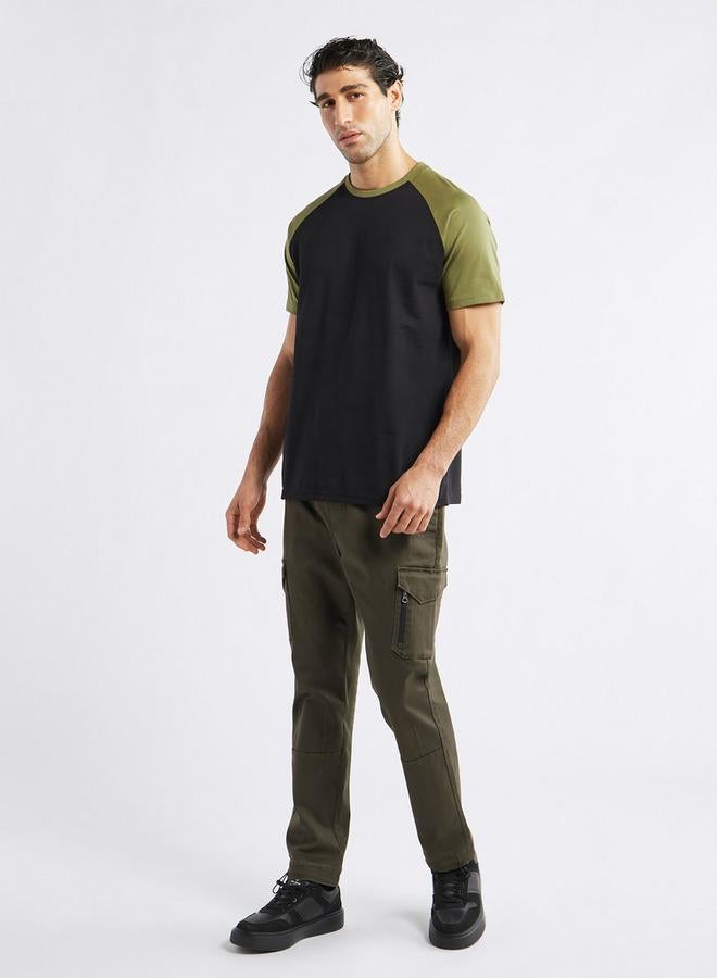 سبلاش فيڤ تيشيرت بقوالب ملوّنة وياقة ضيّقة وأكمام مغايرة - Image 2