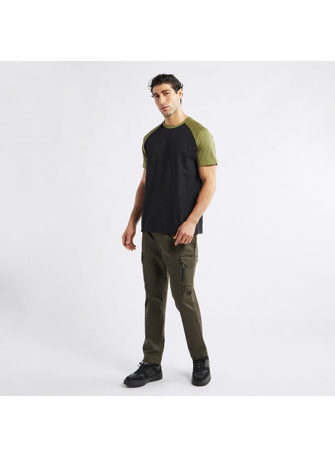 Splash FAV Colourblock T-shirt with Crew Neck and Raglan Sleeves  - Image 2