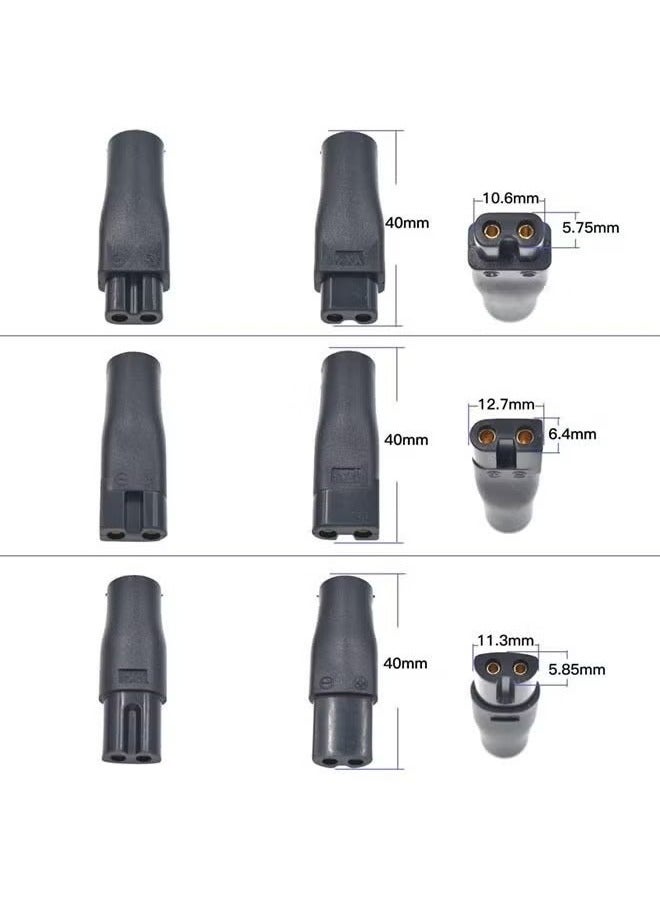 Shaver Charger, 6 Pcs Universal Shaver Converter, 6 Unique Head Shape Power Cord Supply Adapter, DC Connector, Beard Trimmer Charger, Men's Razor Charger Cable Kit, Multi-Functional Charging - Image 3
