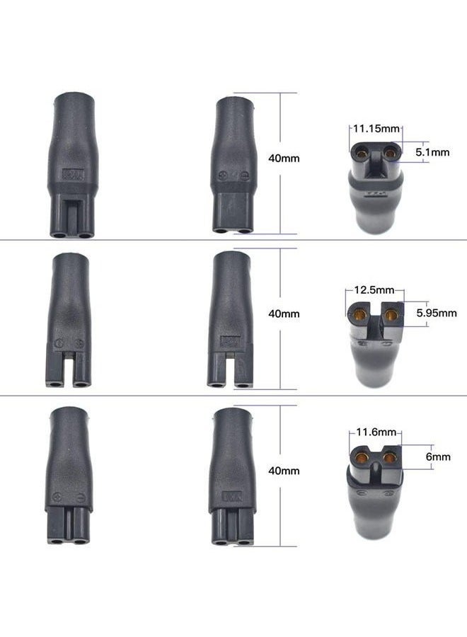 Shaver Charger, 6 Pcs Universal Shaver Converter, 6 Unique Head Shape Power Cord Supply Adapter, DC Connector, Beard Trimmer Charger, Men's Razor Charger Cable Kit, Multi-Functional Charging - Image 2