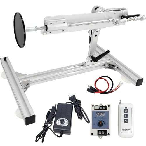 JQDML DIY Reciprocating Linear Motor DC 24V Long Stroke 1.18"-6" Adjustable Telescopic Motor 160rpm Variable Speed Pushing Force 30 lbs Max, with Stand Remote Controller Suction Cup (24V150mm160rpm) - Image 1