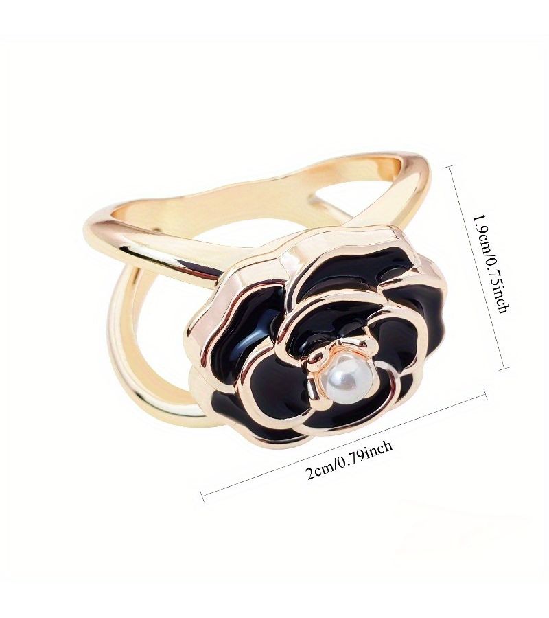 One Random Camellia Scarf Buckle Versatile Multi Functional Ring Design For Shawl - Image 4