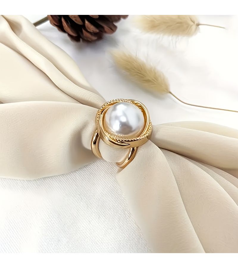 One Random Camellia Scarf Buckle Versatile Multi Functional Ring Design For Shawl - Image 3