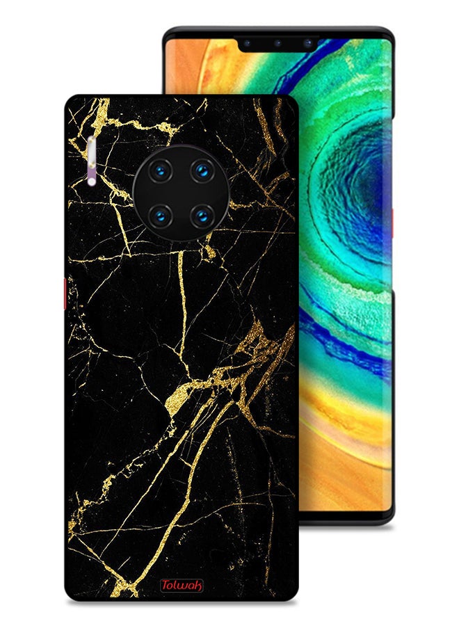 Tolwak Huawei Mate 30 Pro 4G Protective Case Cover Crack Marble - Image 1