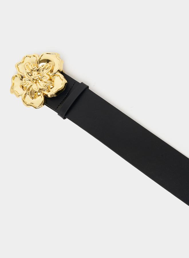 Styli Metal Floral Buckle Accent Belt  - Image 2