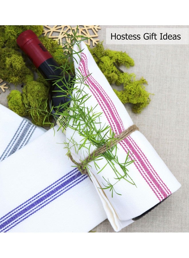 Cotton Craft - Scandia Stripe 12 Pack - Pure Cotton - Professional Commercial Restaurant Grade Kitchen Dish Tea Towel Cloth Napkins - Low Lint Sturdy Weave - Reusable - 16x28-30 Ounces - Charcoal - Image 5