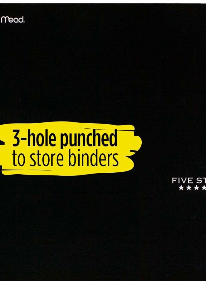 Five Star 4 Pocket Folder, 2 Pocket Folder plus 2 additional Pockets, Black (72093) - Image 3