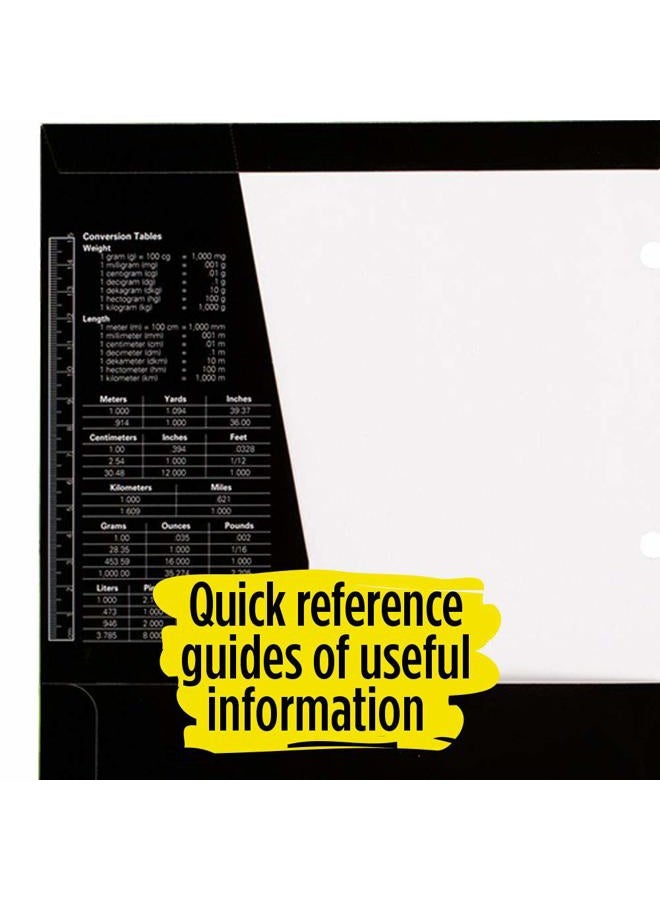 Five Star 4 Pocket Folder, 2 Pocket Folder plus 2 additional Pockets, Black (72093) - Image 5