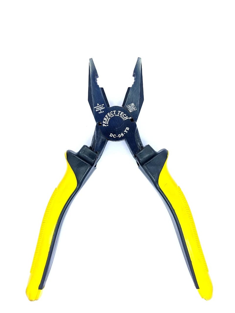 PERFECT TECH Combination Cutting Plier | Combination Plier 210MM/ 8 Inch | Spanner Cutting | Plier Tool Kit | Pliers original | Rubber Handle | Phosphate Finishing | Sturdy Steel Insulated Lineman - Image 1