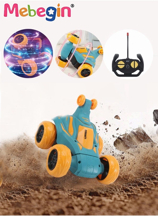 MEBEGIN - Cool Remote Control Car, Dazzling Stunt Car with Light and Music, Toy Car that Can Rotate 360 Degrees and Run 90 Degrees, Easy to Handle with Smooth Buttons Controls, Perfect Gift for Kids, 14*13.5*13.5cm - Image 1