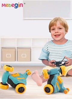 MEBEGIN Cool Remote Control Car, Dazzling Stunt Car with Light and Music, Toy Car that Can Rotate 360 Degrees and Run 90 Degrees, Easy to Handle with Smooth Buttons Controls, Perfect Gift for Kids, 14*13.5*13.5cm  - Image 1