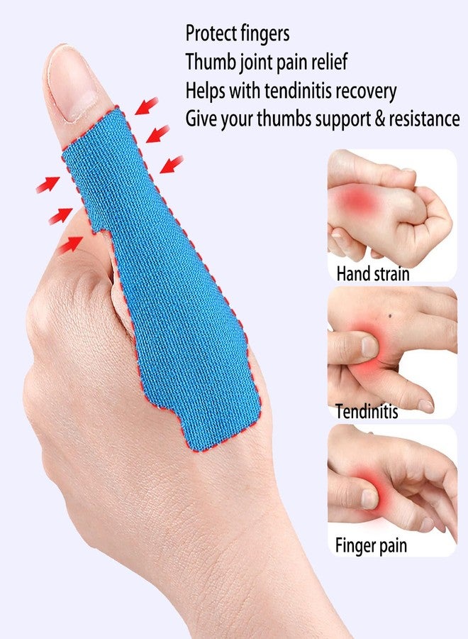 QidaiaLuck Precut Kinesiology Tape for Thumb, 36 Pcs Elastic Breathable Athletic Tapes Thumb Support Brace Tape, Self Adhesive Big Toe Brace Strap Thumbs Guard Patches for Arthritis & Tendonitis Pain Relief - Image 4