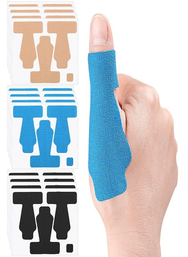 QidaiaLuck Precut Kinesiology Tape for Thumb, 36 Pcs Elastic Breathable Athletic Tapes Thumb Support Brace Tape, Self Adhesive Big Toe Brace Strap Thumbs Guard Patches for Arthritis & Tendonitis Pain Relief - Image 1