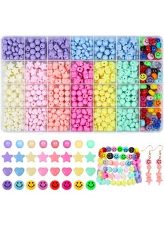 Welcome to Ocheyu !!! Provide a good shopping experience when purchasing this product. For whatever reason, please feel free to contact us.Product Description: Shape: Star, Round, Heart, Smiley Color: Purple, Blue, Beige, Pink, Peach, Rose Red, Yellow, Cyan Quantity: 744 Pcs Features: Exquisite Workmanship, Beautiful Appearance, Smooth Surface, Colorful, Bright, Vibrant, Not Easy to Fade, and No Burrs Application: Bracelets, Necklaces, Earrings, Pendants, Anklets, Key Chains, Phone Charms, etcProduct Advantages: 1. Sufficient Quantity: There are 664 pcs candy beads in eight colors and 80pcs smiley beads in 10 mixed colors.2. Have Fun: Hands-on fun to improve creativity and spell it out to express yourself. 3. Applicable People: Suitable for adults, girls, kids, and every beginner. 4. Beautiful Gift: Great gift choice for Birthday, Valentine's Day, E, etc.age Includes: 664 x Candy Beads 80 x Smiley Beads
