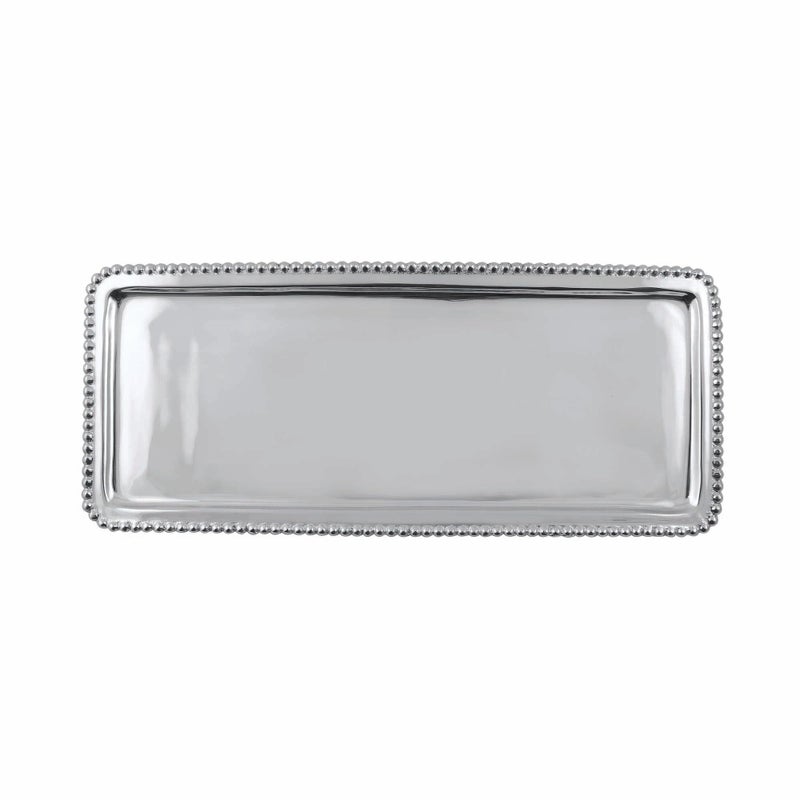 Mariposa Beaded Long Tray One Size Silver